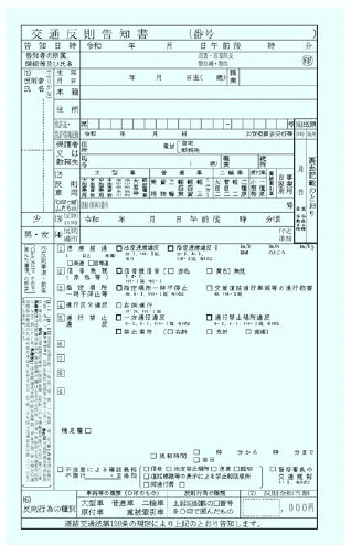 青切符(出典:「自転車ルールブック」)